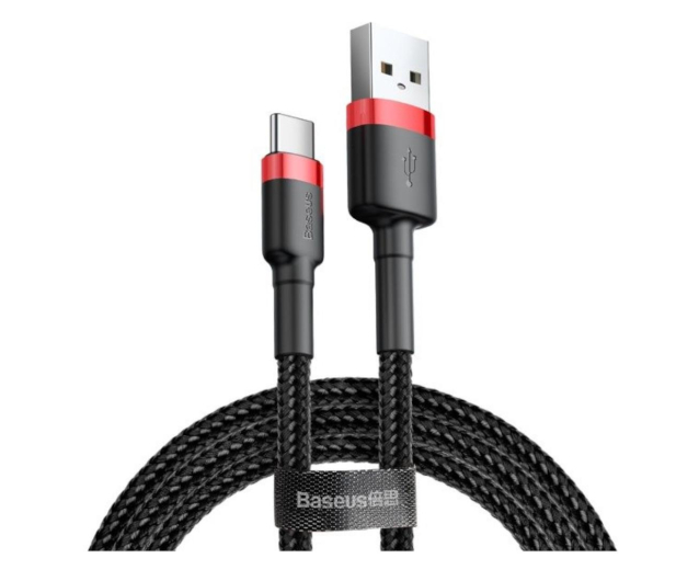 BASEUS Kabel USB - USB-C Cafule 2A 2m czerwono - czarny CATKLF-C91 - 1266437 - zdjęcie